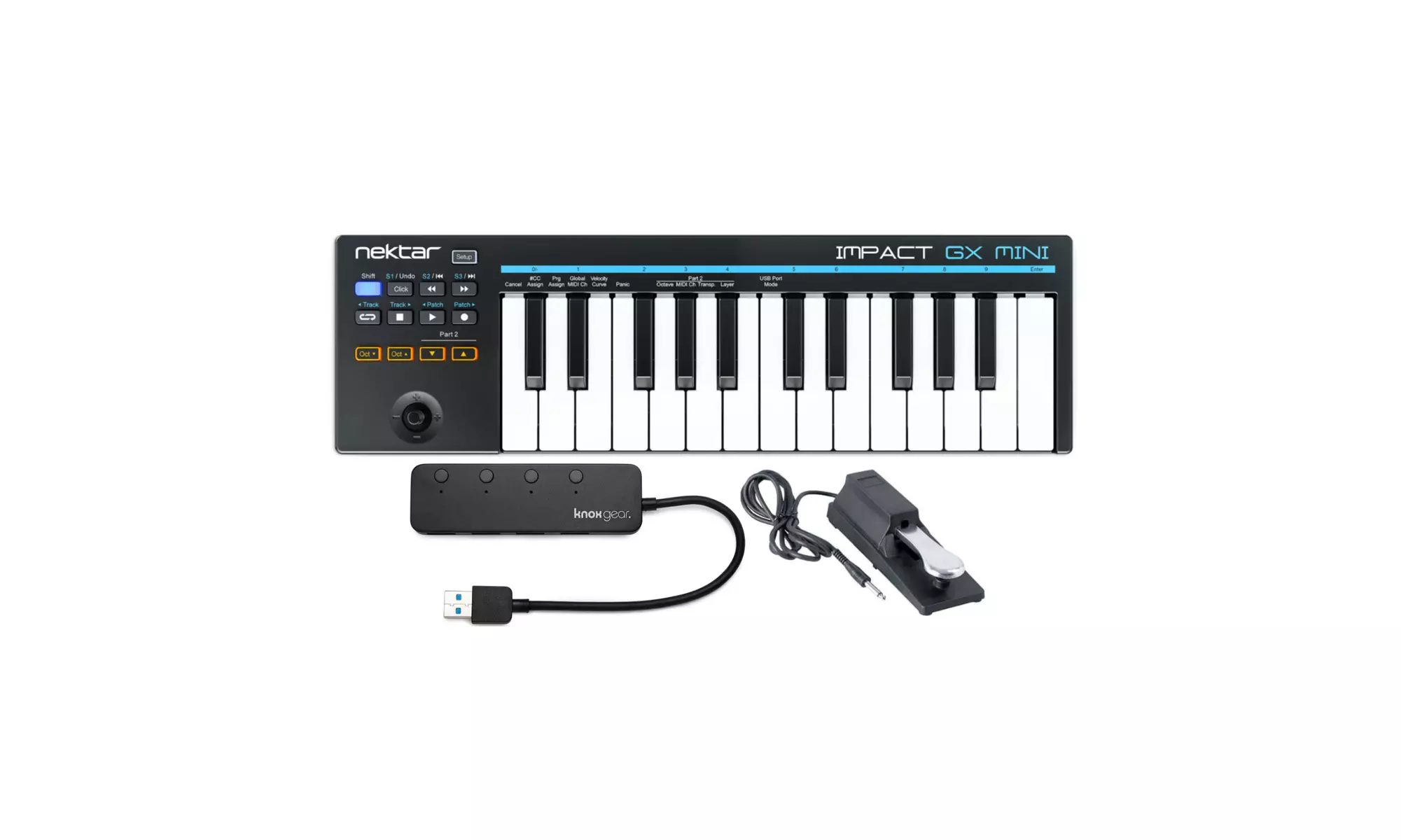 Nektar Impact GX Mini USB MIDI Controller (25-Key) with Sustain Pedal Bundle - Primary Image