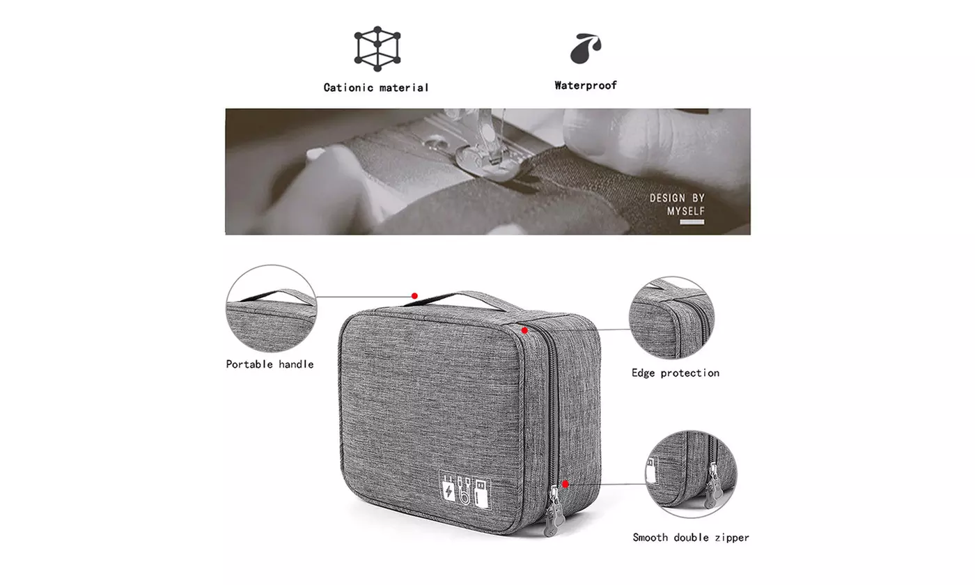 Travel Universal Cable Organizer Electronics Accessories Organizer Gadget Bag