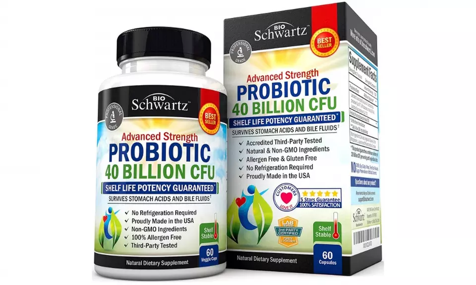 BioSchwartz Probiotic 40 Billion CFU, 60 Capsules - Primary Image
