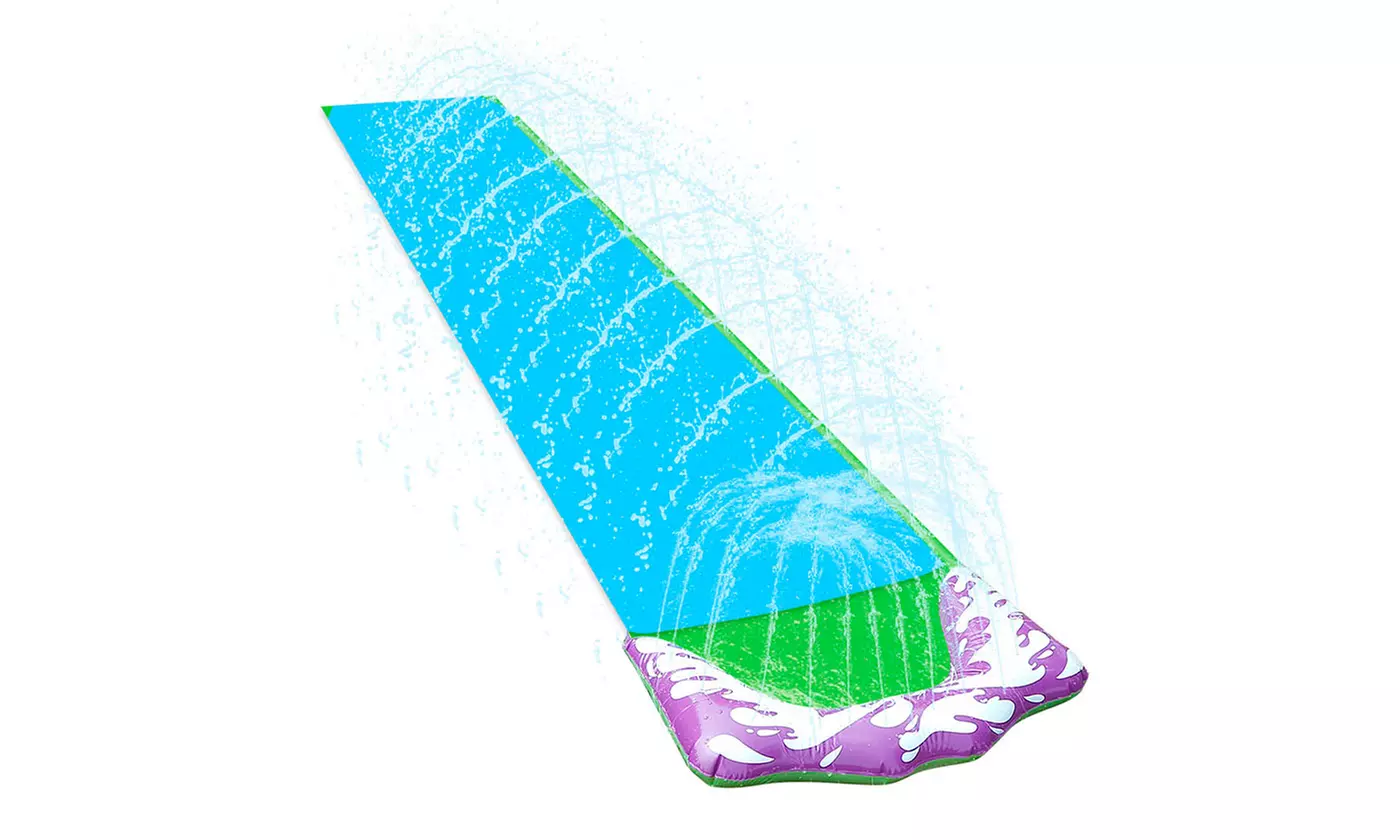CoolWorld Water Slip & Slide w/ Splash Sprinkler for Kids (Single or Dual Track)
