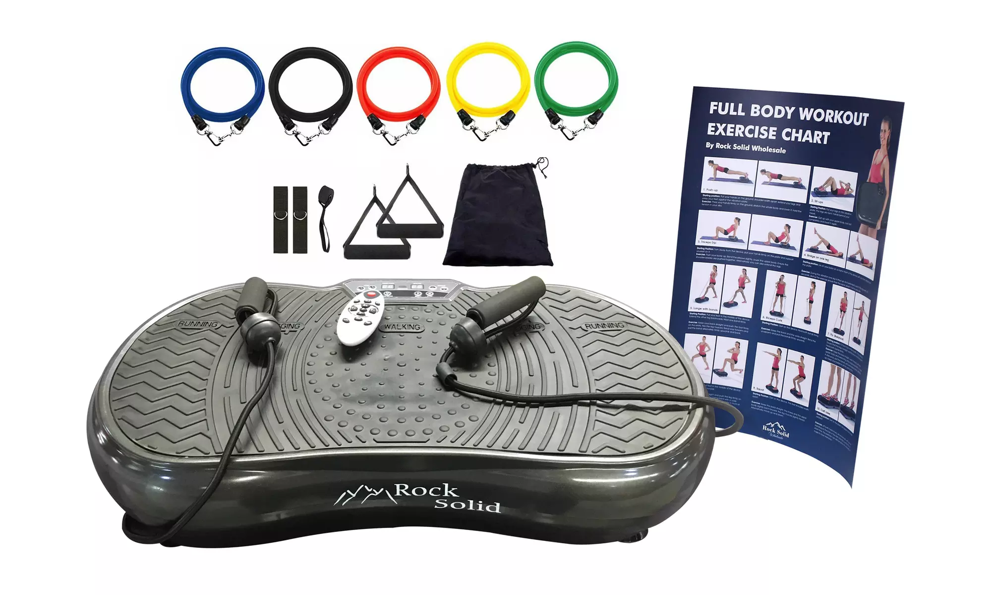 Rock Solid RS2200 Refurbished Vibration Fitness Machine with Resistance Bands - Primary Image