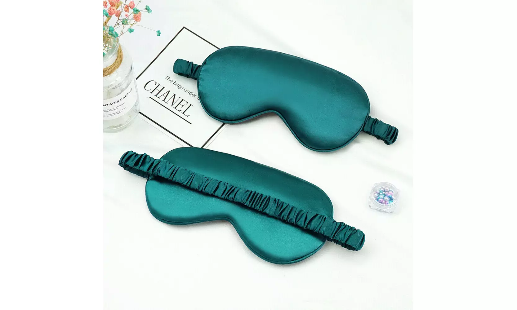 Double-sided Satin Silky travel Sleep Eye Mask Cover Padded Blindfold Smooth