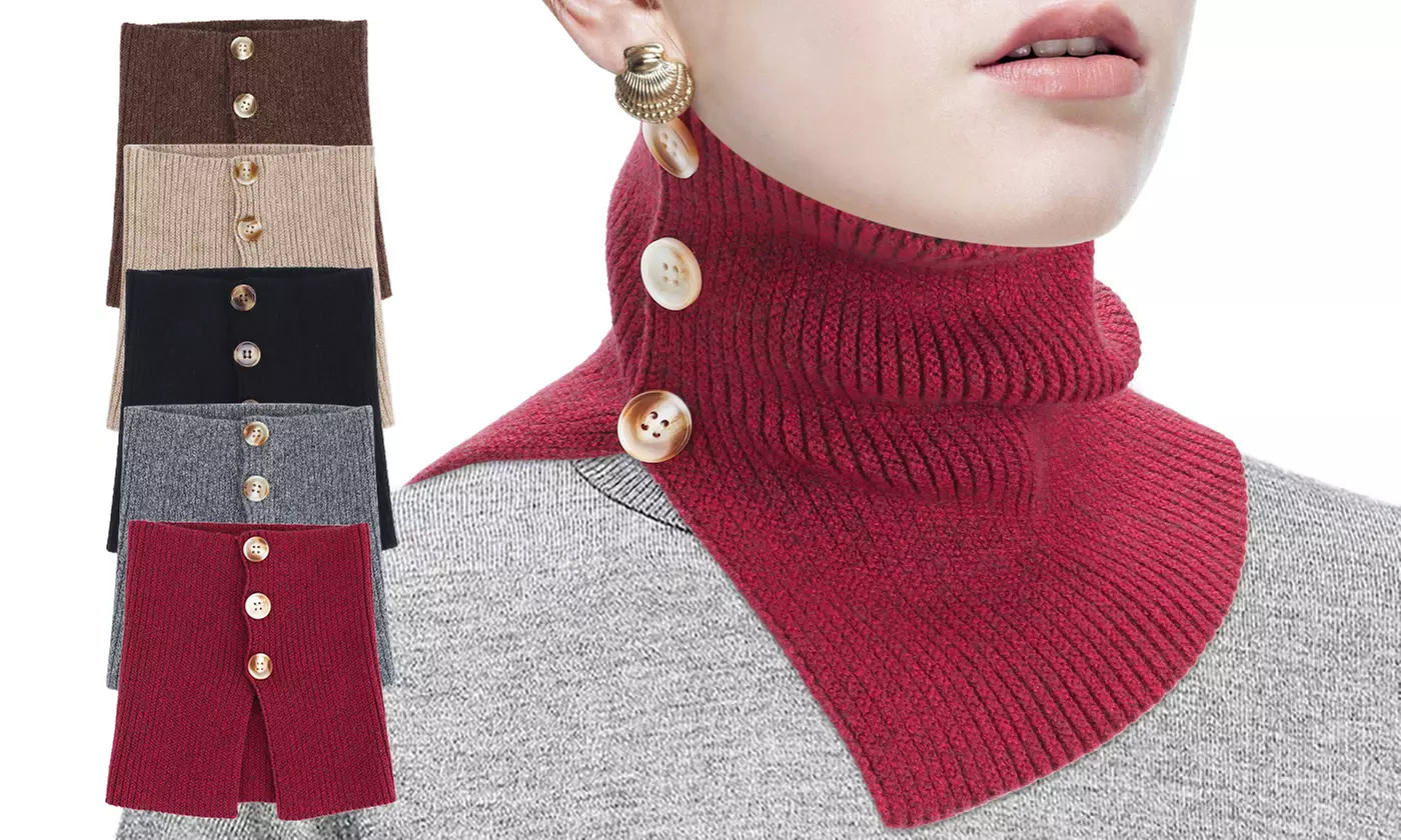 Women's Turtleneck Dickey Collar Knitted Detachable Fake Collars