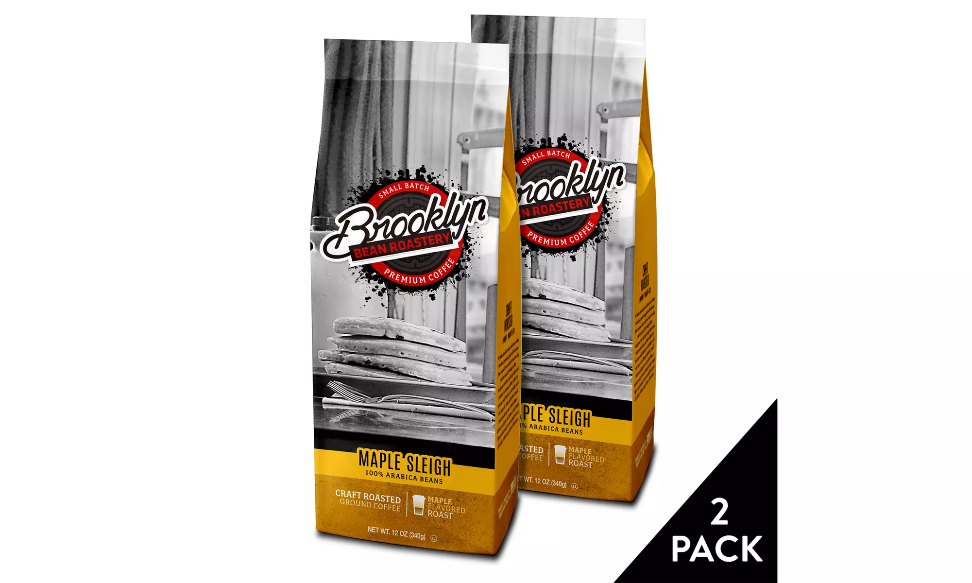 Brooklyn Bean Ground Coffee 12 Ounce Bags - 2 pk or 6 pk