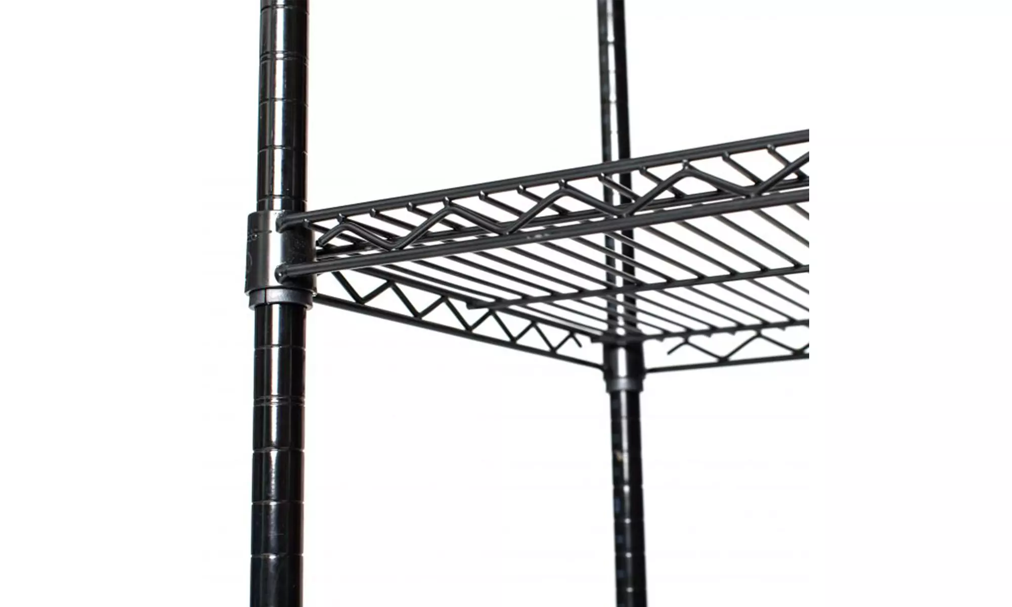 5-Tier Heavy-Duty Shelving Unit with Wheels Black 35''L x 18''W x 71''H