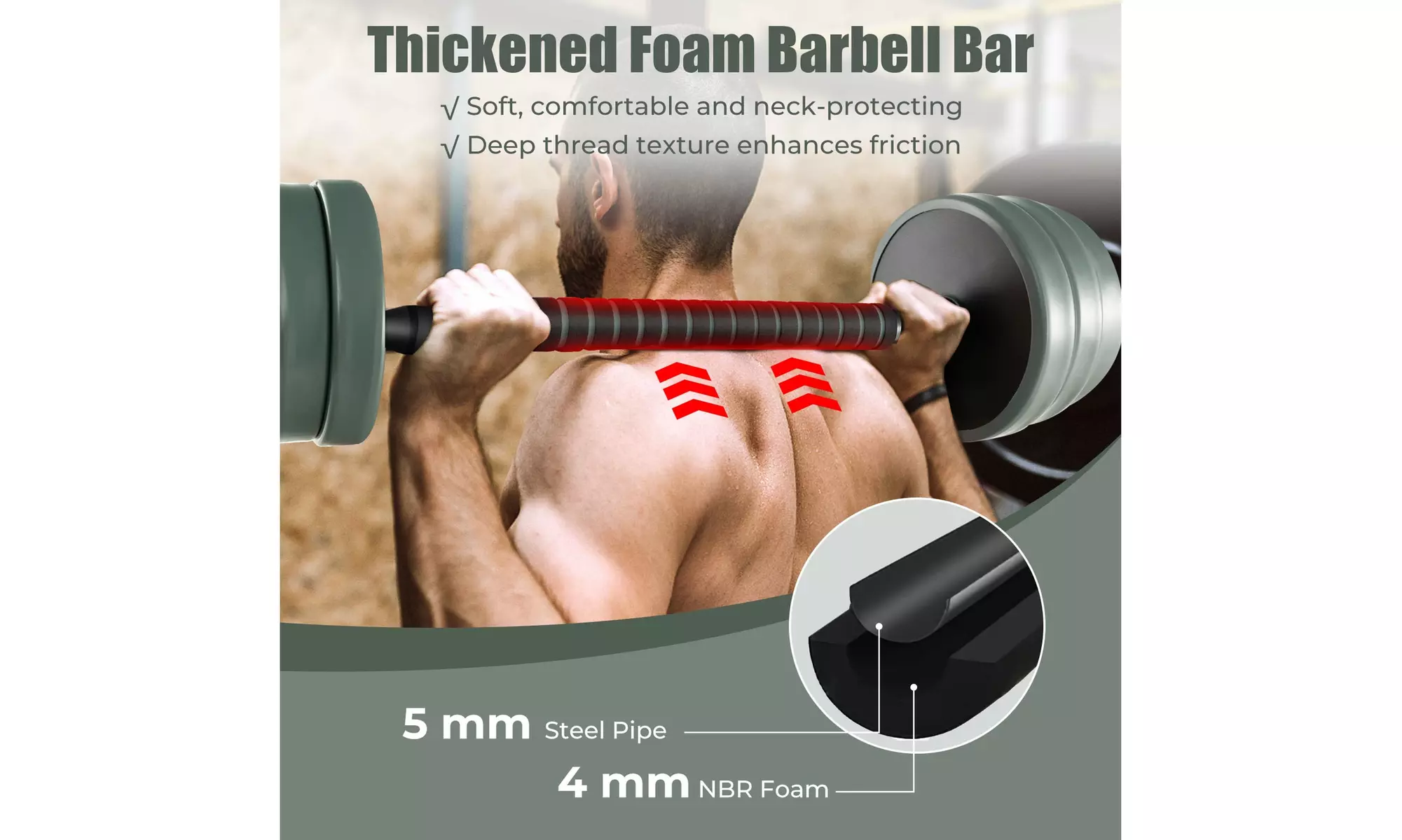 Costway 4 in 1 Adjustable Weight Dumbbell Set 47lbs Free Weight Set