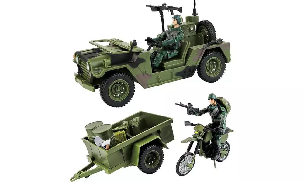 Click N Play Military Logistics Transport unit 16 Piece Play Set  - Primary Image