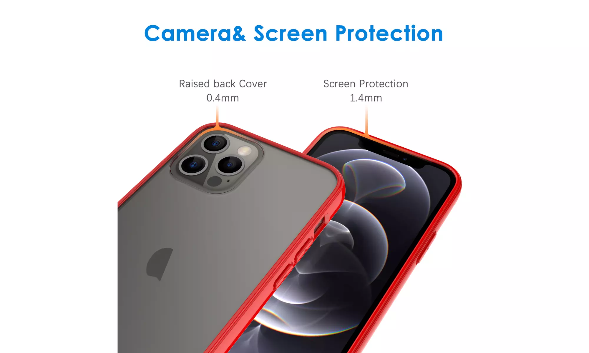 JETech Case for iPhone 12/12 Pro 6.1-Inch Shockproof Bumper Cover Clear Back