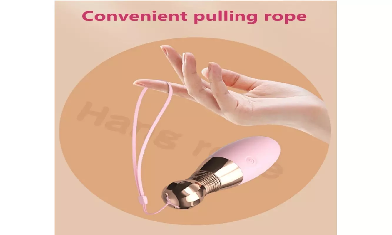 Bowling Pin Egg Clitoral Stimulator Vibrator Sex Toy with Pull Cord