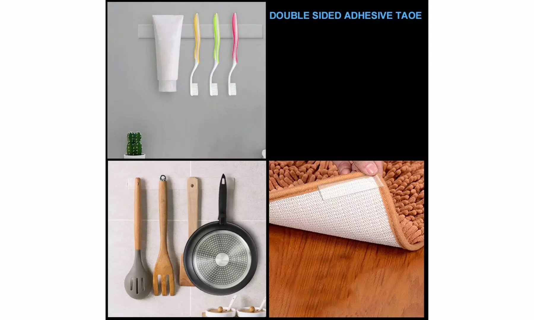 Double Sided Tape Heavy Duty Adhesive Grip Multi Purpose Reusable Traceless Tape - Second Medium