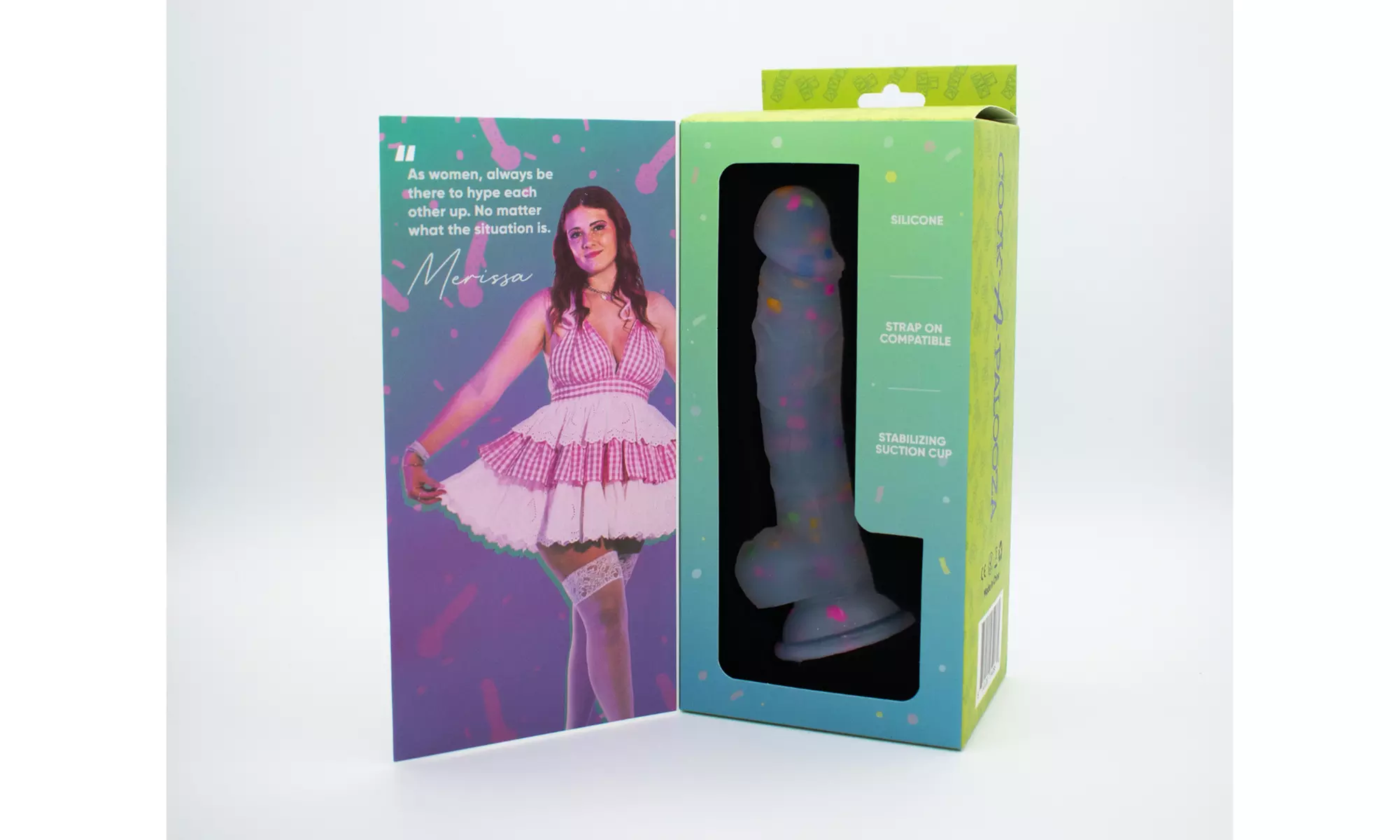 Cock-A-Palooza Confetti Silicone Suction Dildo 