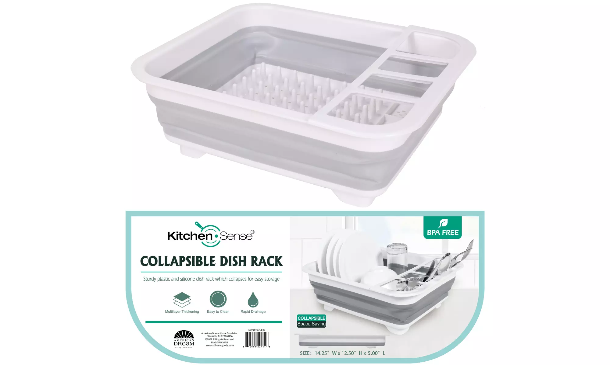 Collapsible Dish Drying Rack In 3 Colors