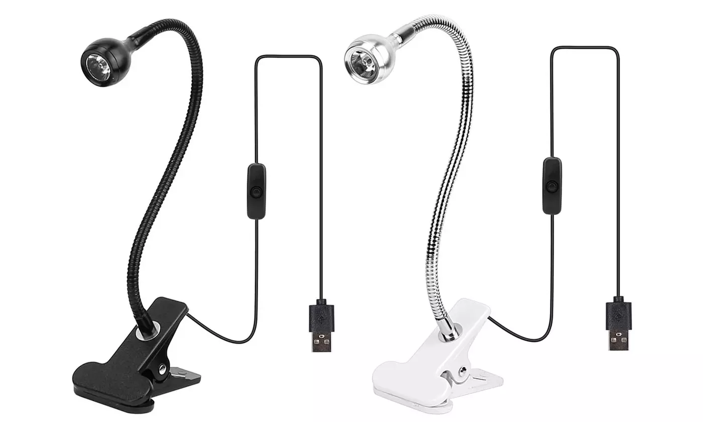 iMounTEK Flexible Gooseneck Clip On USB LED Reading Light w/ Wire Cable - Primary Image