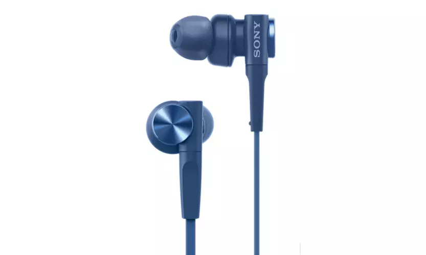 Sony MDRXB55AP Extra Bass Earbud Headphones/Headset with Mic (Blue) - Primary Image