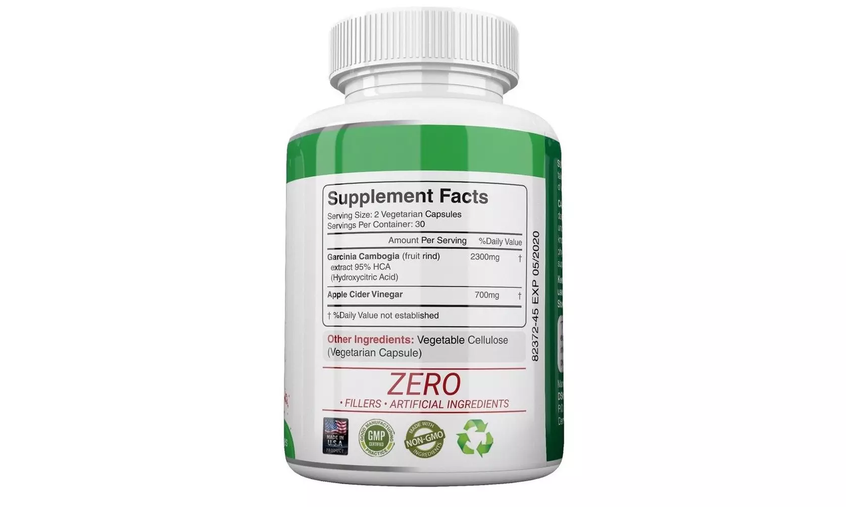 Garcinia Cambogia 95% HCA Apple Cider Vinegar Weight Loss 3000mg Supplements - Second Medium