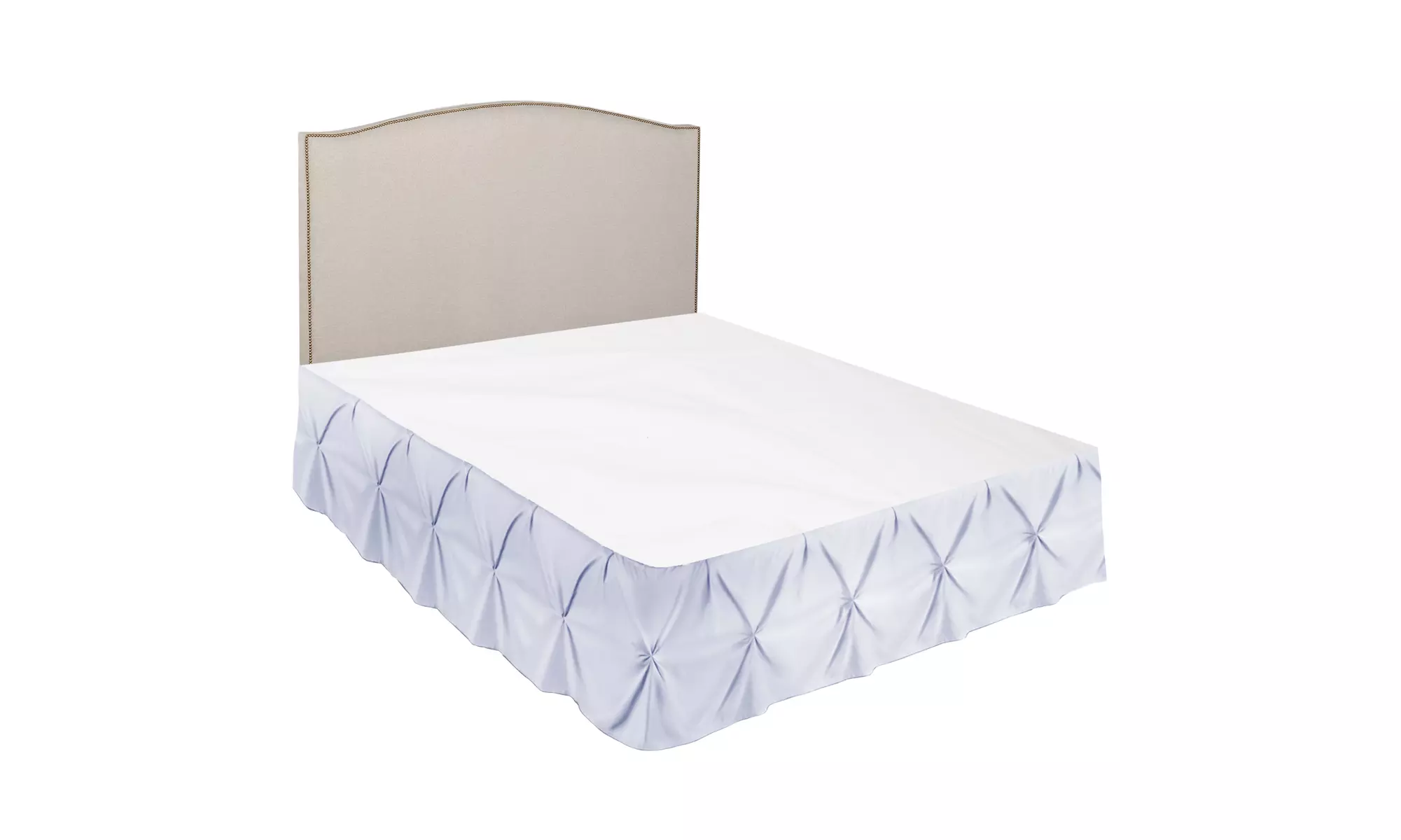 Nestl Pinch Pleat Bed Skirt - 14 inch Tailored Drop Pintuck Dust Ruffle