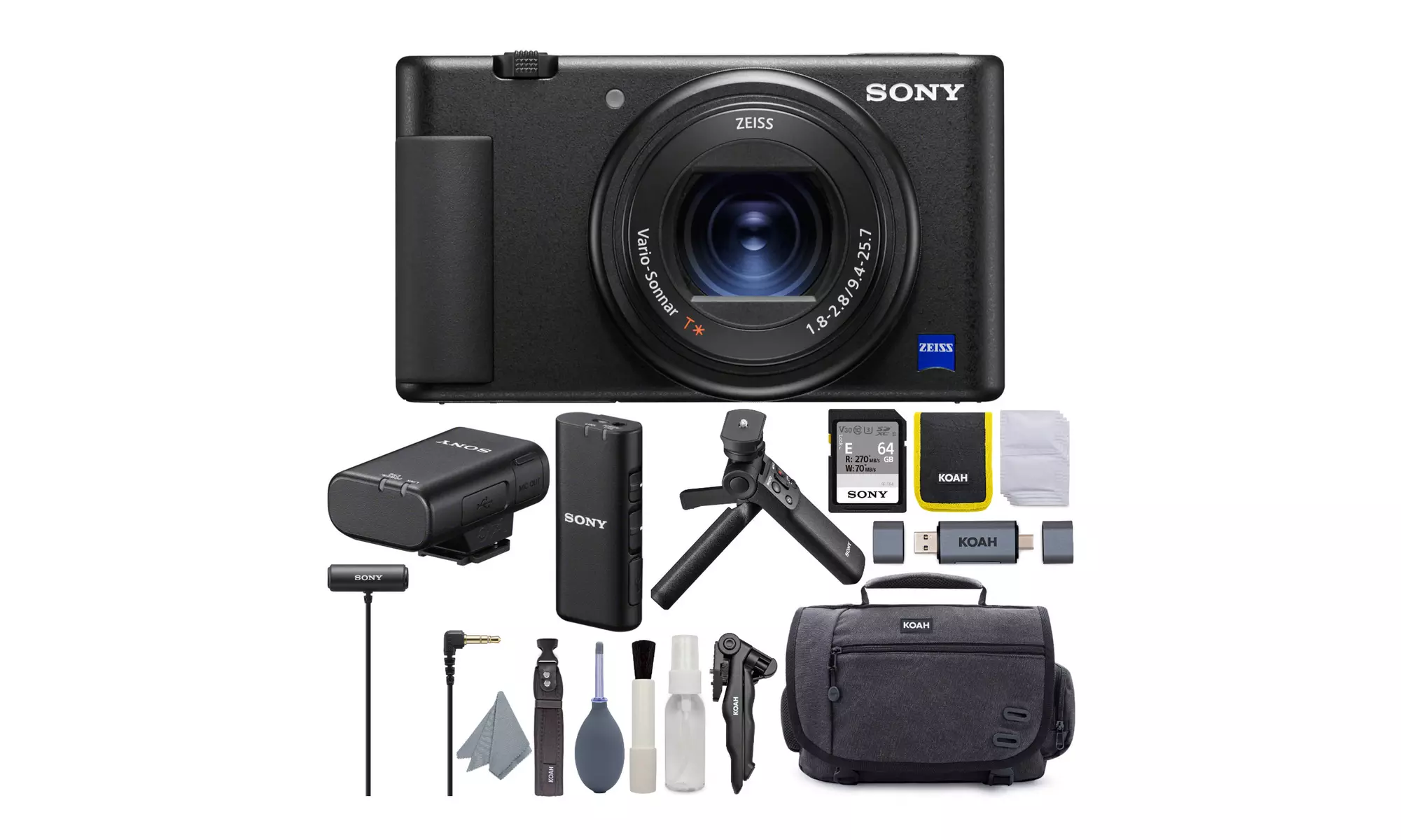 Sony ZV-1 Camera for Content Creators w/ Complete Sony Vlogging Accessory Bundle - Primary Image