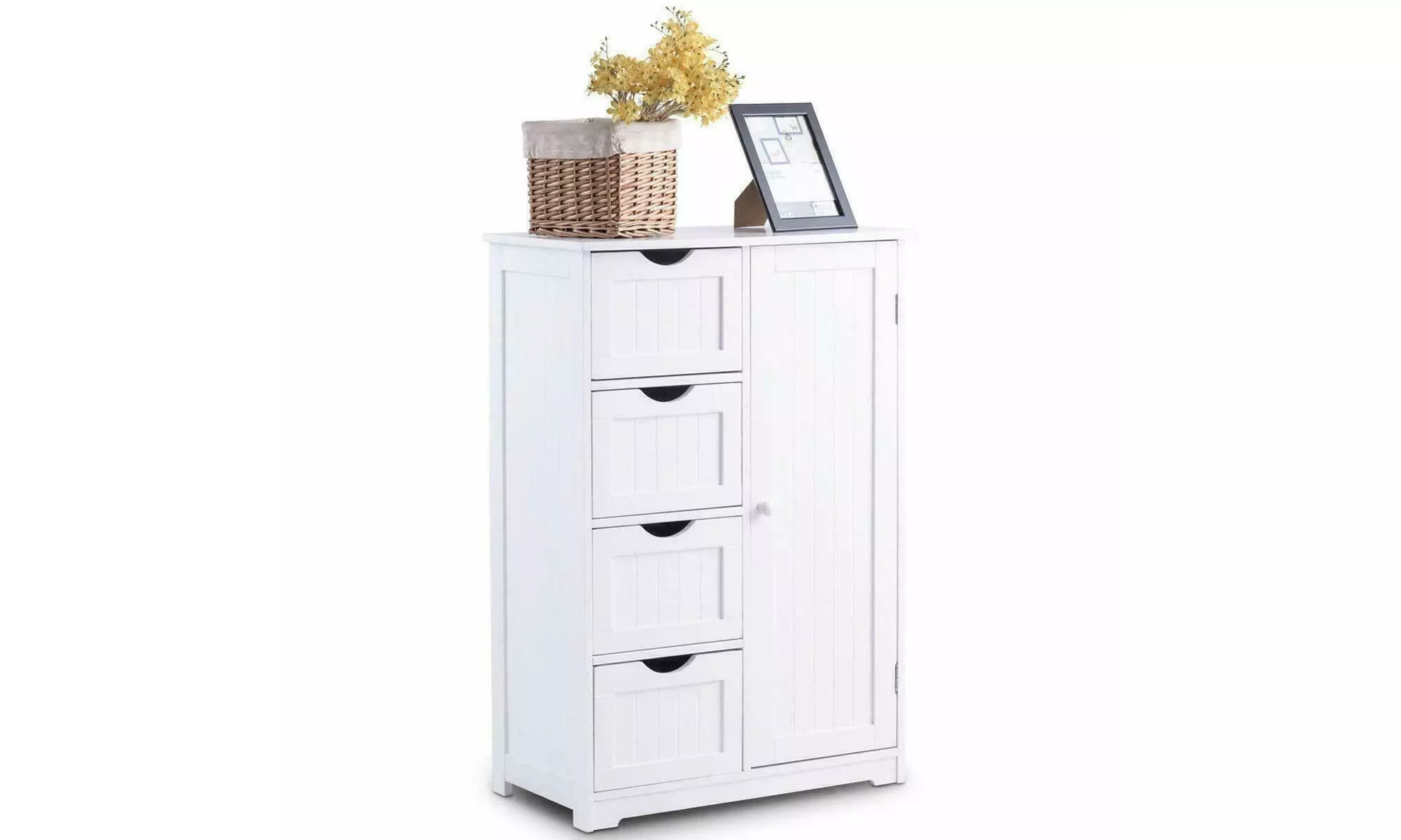 4 Drawer Dresser Shelf Cabinet Storage Home Bedroom Furniture White - Second Medium