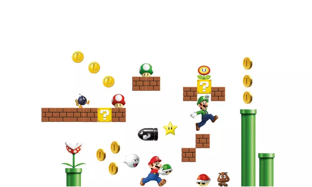 Roommates Nintendo Super Mario Bros. Build A Scene Wall Decals - Primary Image