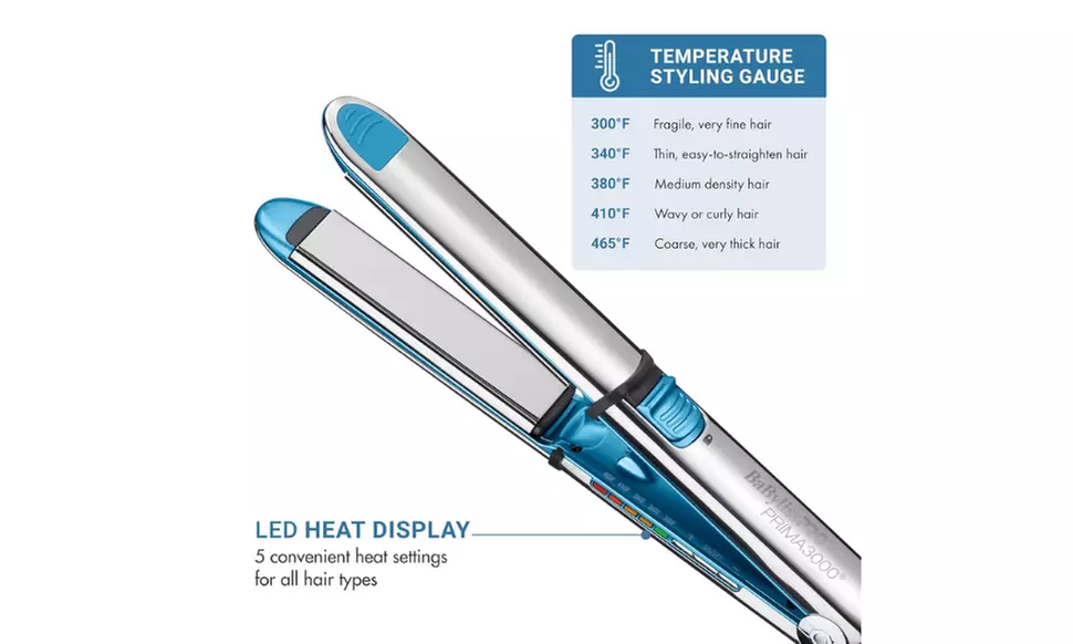 BaBylissPRO Nano Titanium Prima3000 or Prima3100 Ionic Styling Flat Iron