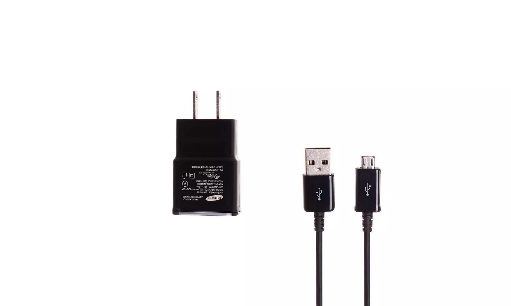 For Samsung Galaxy S4 S3 Note2 Wall Charger 2.0 Amp Micro USB Cable - Primary Image