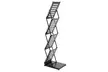 Standing Metal Magazine Rack 4-Tier Folding Storage Rack Display Shelf Black - Second Medium