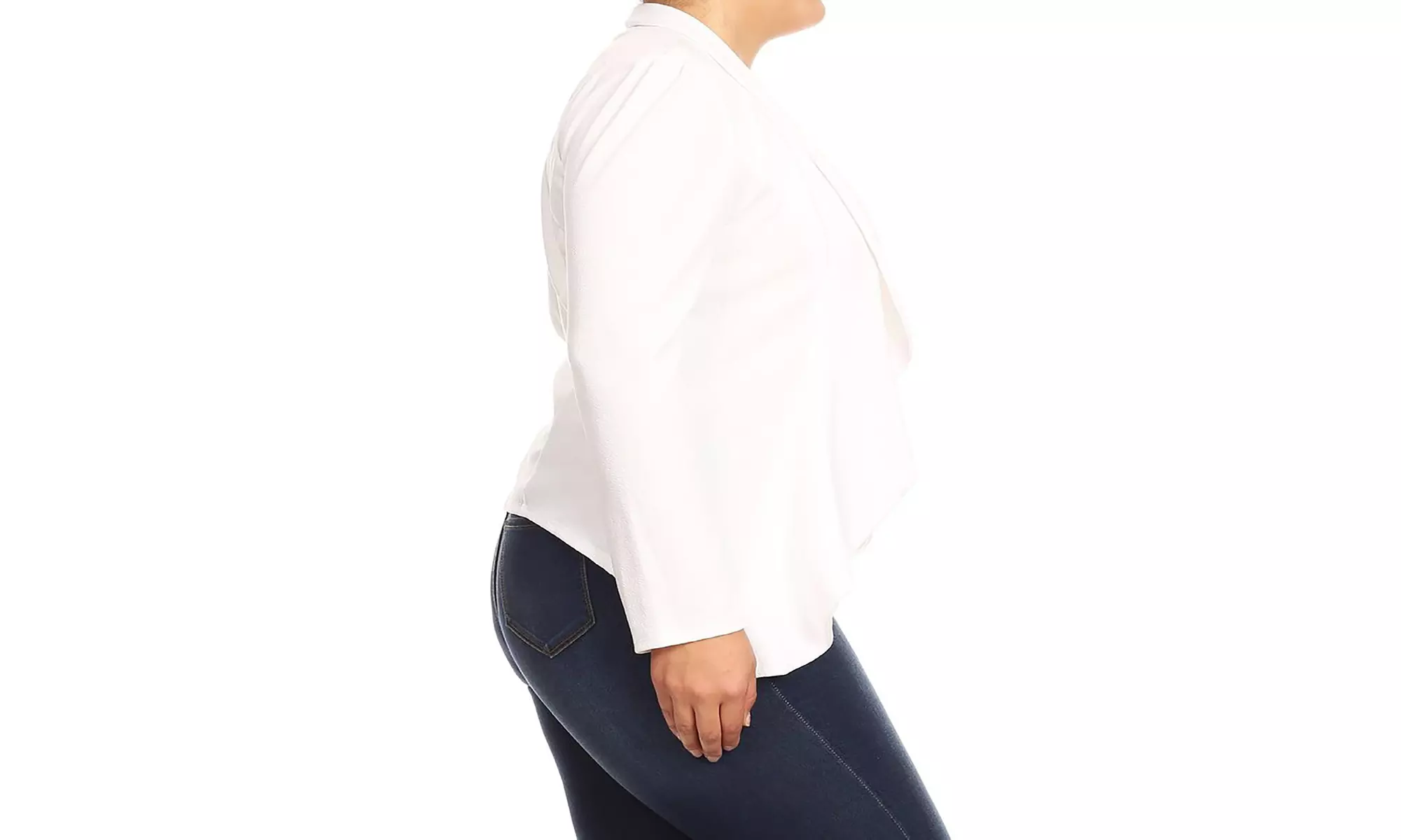 MOA Collection Womens Open Front Blazer with Plus Size