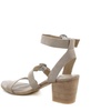 Image 8: Celebrity NYC Stacked Heel Leather Sandal