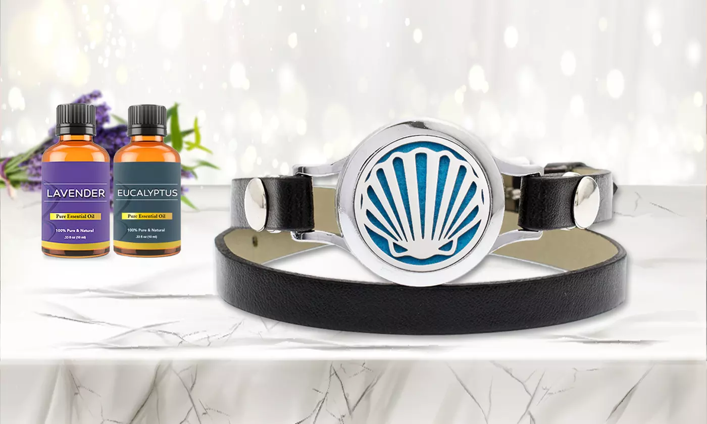 Aromatherapy Designer Essential Oil Diffuser Bracelet With 2 Essential Oils - Second Medium