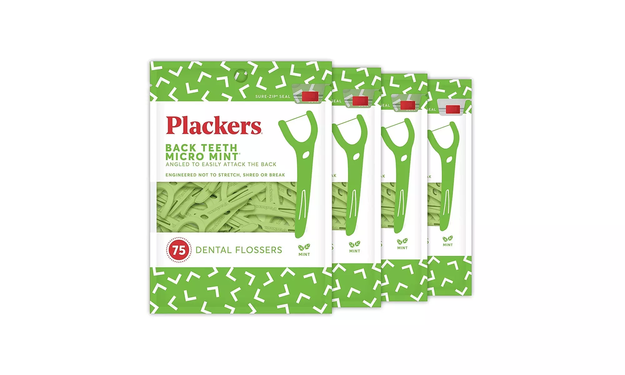 Plackers Back Teeth Micro Mint Dental Flossers, Delicious Mint Flavor - Second Medium