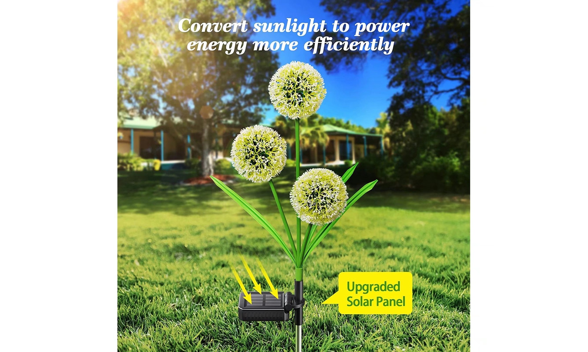 Solar Outdoor Garden Decor Colorful Solar Dandelion Stake Lights