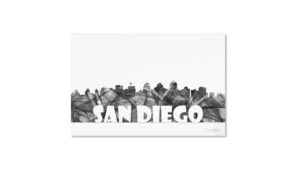 Marlene Watson 'San Diego California Skyline BG-2' Canvas Art - Primary Image