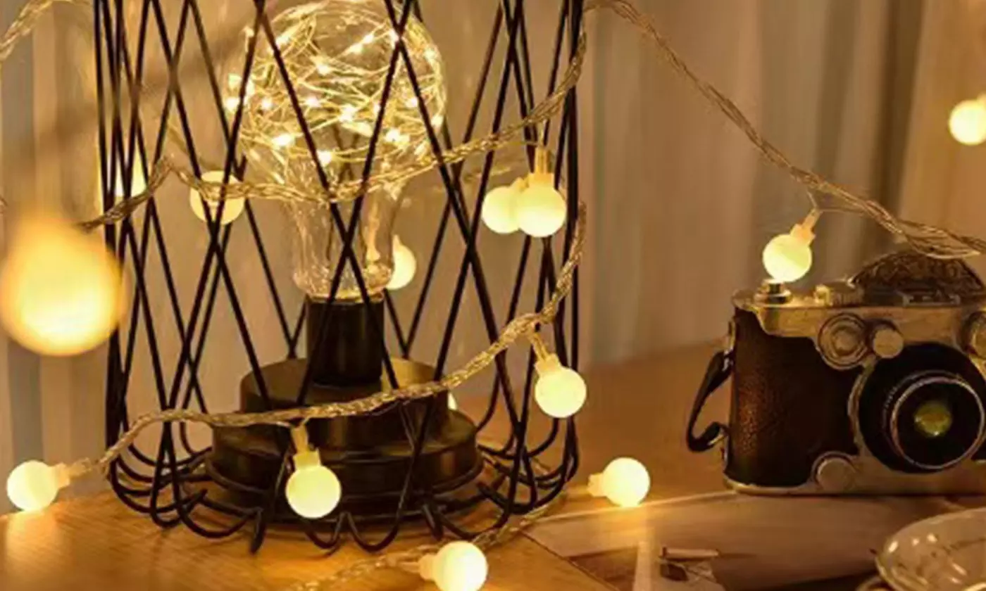 iMounTEK 32.8FT LED 100 Ball Plug In/80 Ball Battery Powered Globe String Lights