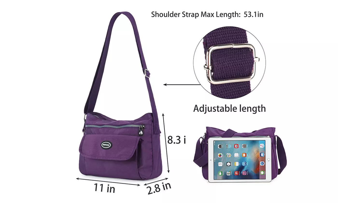 ItBelongs2U Women Nylon Waterproof Shoulder Messenger Lightweight Crossbody Bag