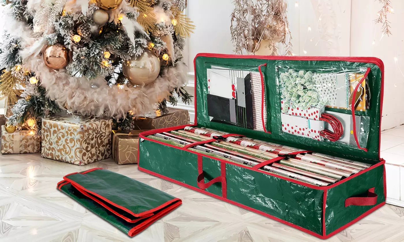 NewHome Holiday Gift Wrap Organizer Set 