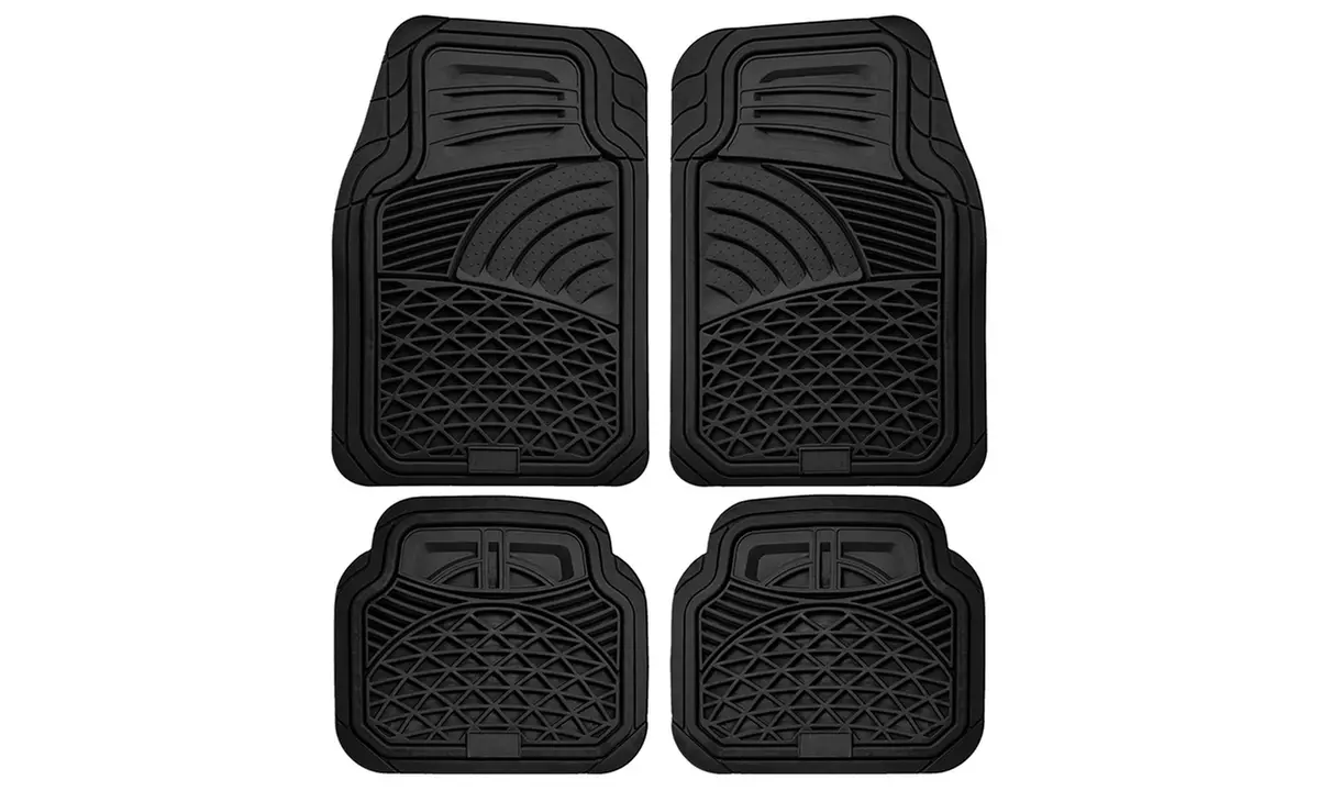 Universal Fit Tactical Heavy-Duty Rubber Car-Floor Mats Set (4-Piece) - Primary Image