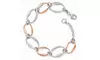 Italian Sterling Silver Rose-plated with 1in ext. Link Bracelet - 7 in