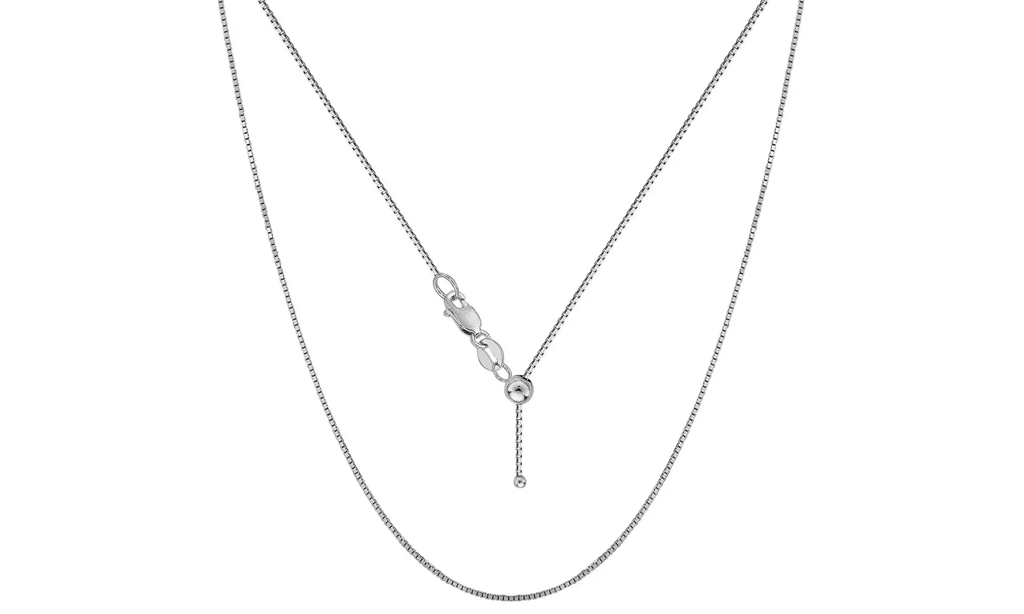 Italian Sterling Silver 16 to 24 Inch Adjustable Chains