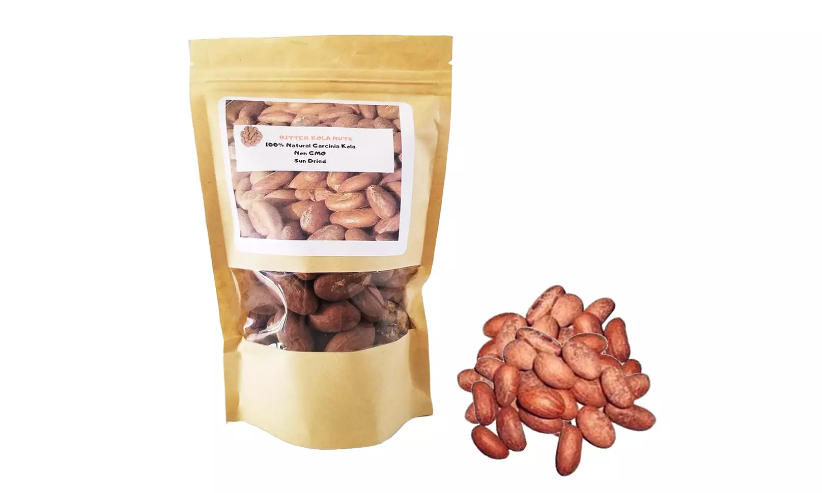 Natural Garcinia Bitter Kola Nuts Non GMO Herbal Organic African Cola Nut 0.5Lbs - Primary Image