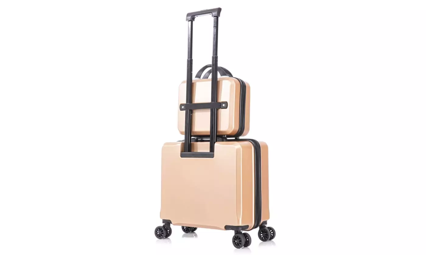 2 Piece Travel Luggage Set Hard Shell Spinner Luggage Set Travel Case - Second Medium