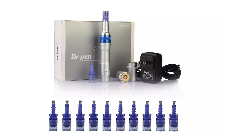 Dr. Pen Derma Pen A6 Rechargeable Microneedle System & 10 Cartridges - Primary Image