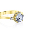 Image 2: 14k Yellow or White Gold Halo Engagement Ring
