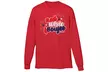 Blittzen Mens Long Sleeve T-shirt Red White Boujee - Second Medium