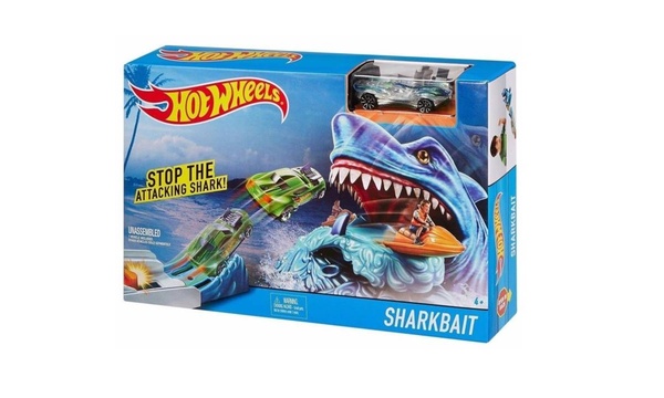 Hot wheels shark clearance bait playset