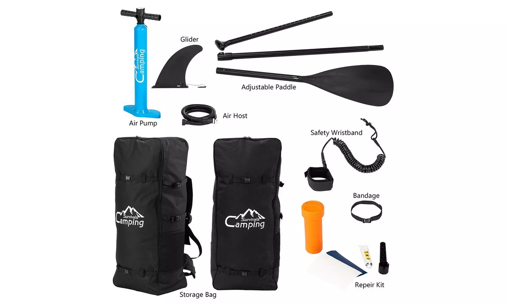 11' Inflatable Stand Up Paddle Board, with SUP Accessories & Carry Bag - Second Medium