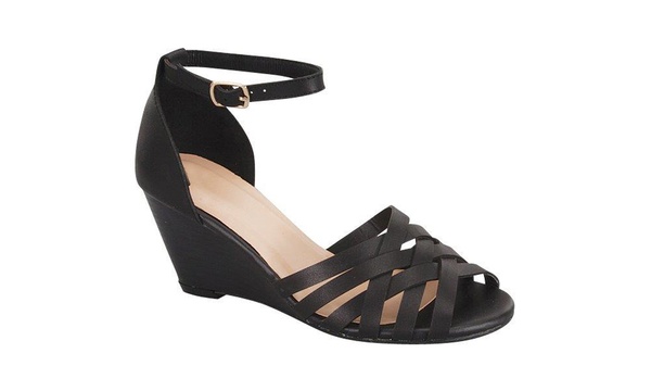 Ladies mid wedge outlet sandals