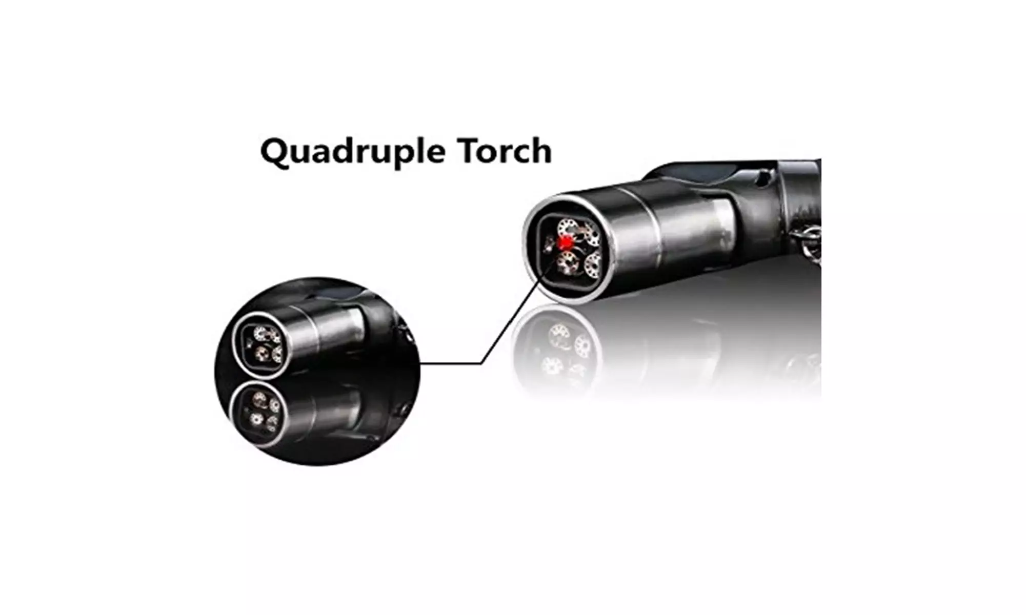 Quadruple Jets Torch Lighter Useful For Cigar Cigarette - Second Medium