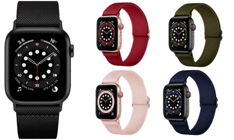 LAX Designer Nylon Mesh Band For Apple Watch 38mm To 45mm Red 38mm / 40mm / 41mm