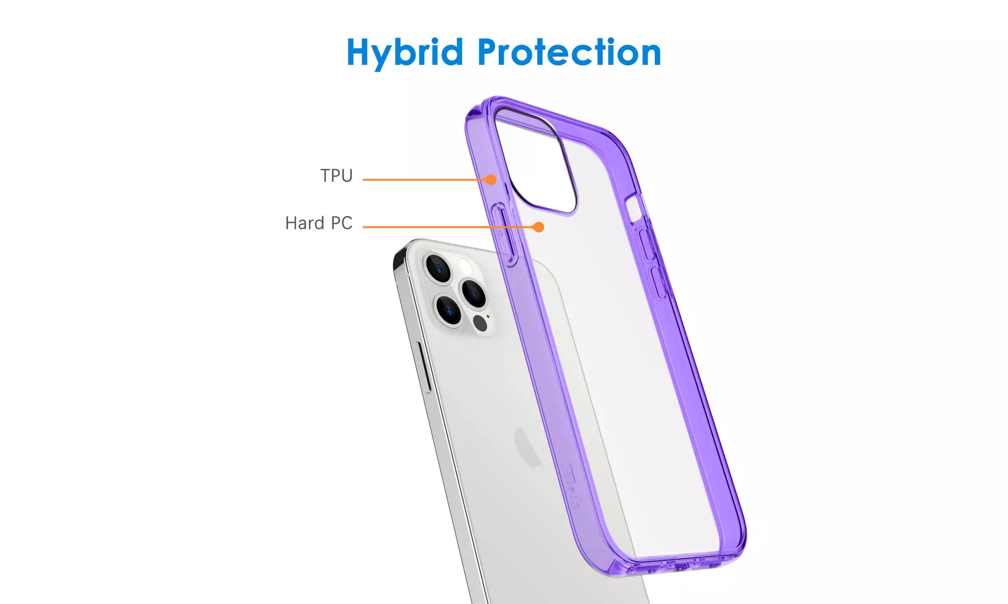 JETech Case for iPhone 12/12 Pro 6.1-Inch Shockproof Bumper Cover Clear Back