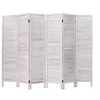Image 1: Costway Classic 6 Panel Room Divider -Venetian Wooden Slat Home
